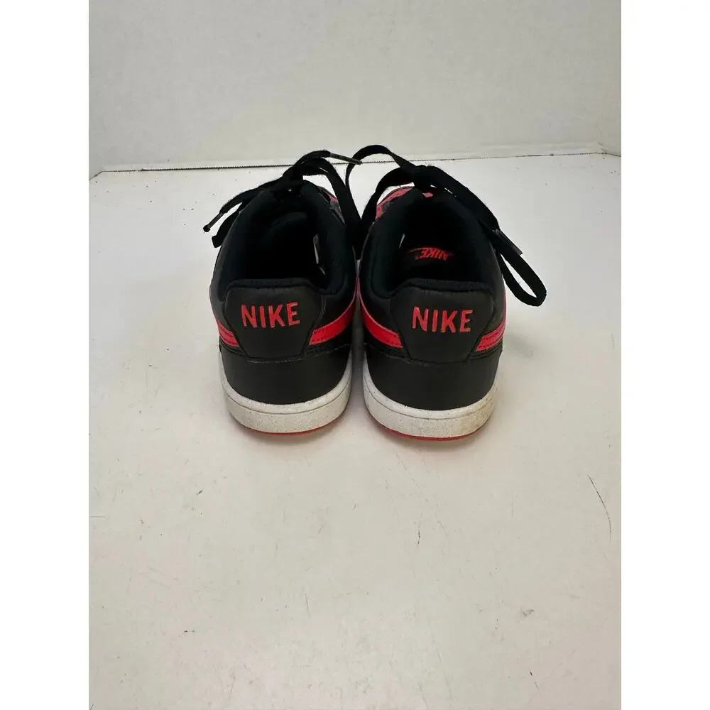 Nike Men's Court Vision Low FJ0685-010 Black Red Athletic Shoes - Size 8